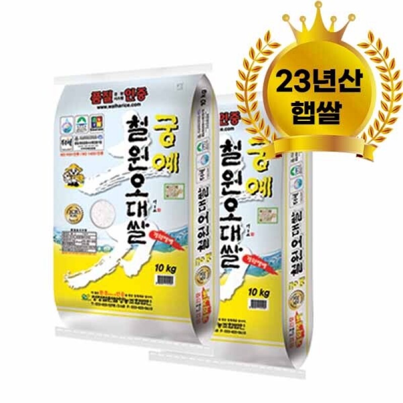 강원더몰,[철원 월하농산]23년산 궁예 철원오대쌀10kg*2